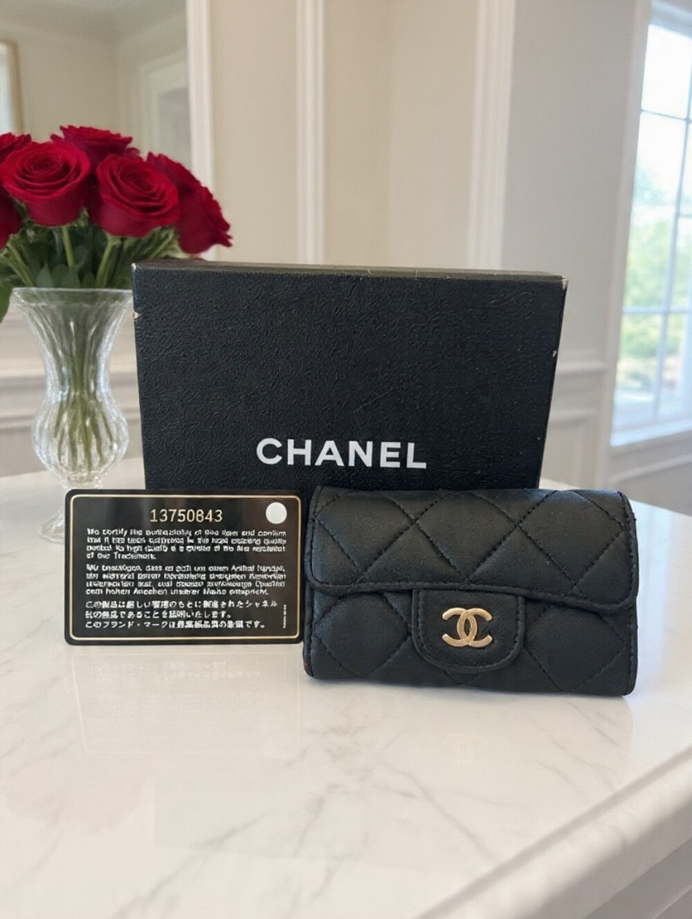 Chanel Classic 6 Key Holder and Card Case Black Lambskin✨️ - Picture 11 of 13